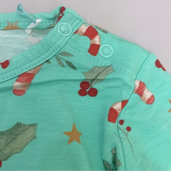 NWT - Posh Peanut Peppermint Long Sleeve Basic Ruffled Romper 9-12 Months - Picture 11 of 12